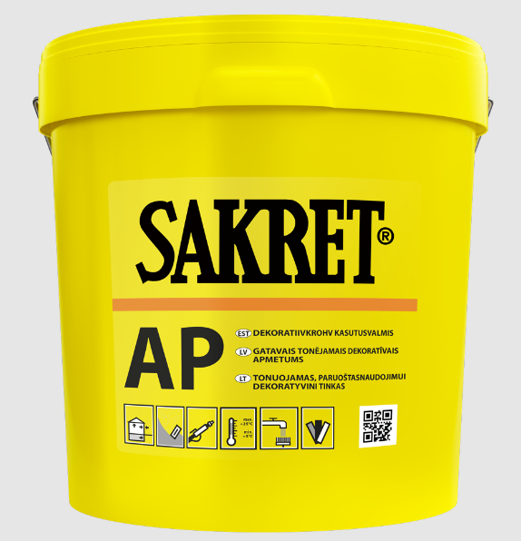 SAKRET AP/B 1.0mm gatavais dekoratīvais apmetums 25kg